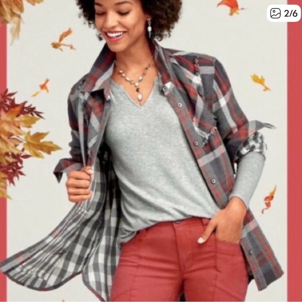 Cabi tavern Plaid Button-Up Shirt